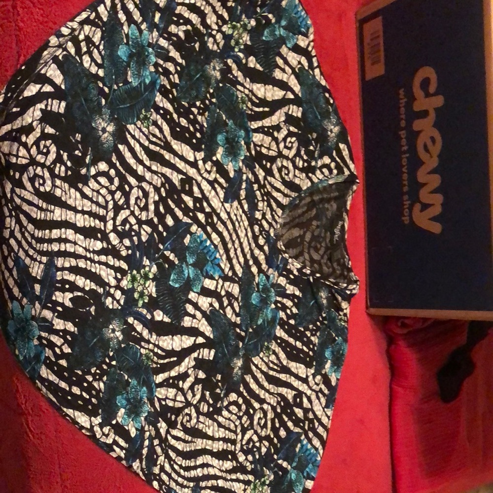 Floral Black and Blue Women's Tunic
